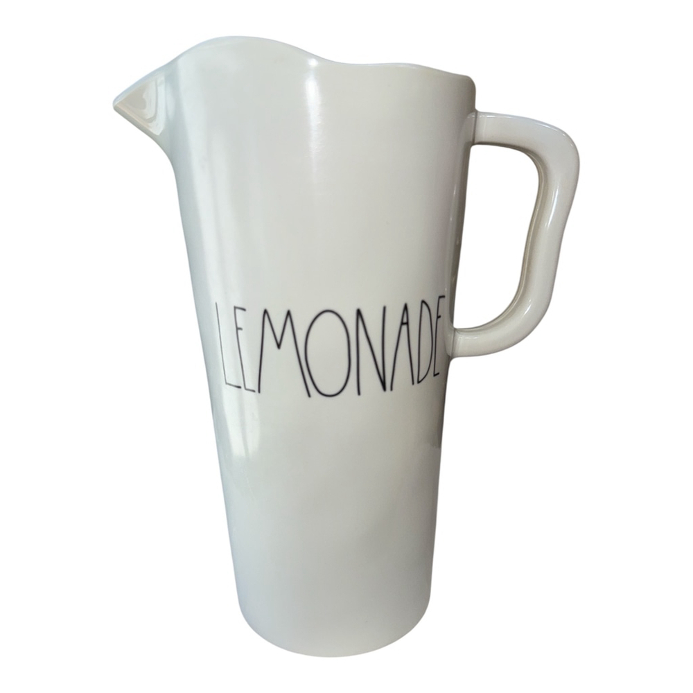 Rae Dunn Farmhouse Lemonade Pitcher, Melamine, 32 oz, White